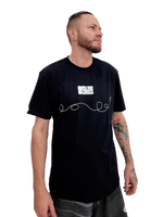 Camiseta Manga Curta 89 FM A Rádio Rock 40 Anos Preta