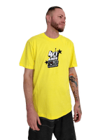 Camiseta Manga Curta 89 FM A Rádio Rock 40 Anos Amarela