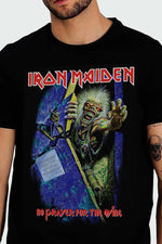 Camiseta Manga Curta Iron Maiden No Prayer For The Dying