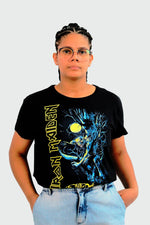 Camiseta Manga Curta Feminina Iron Maiden Fear Of The Dark