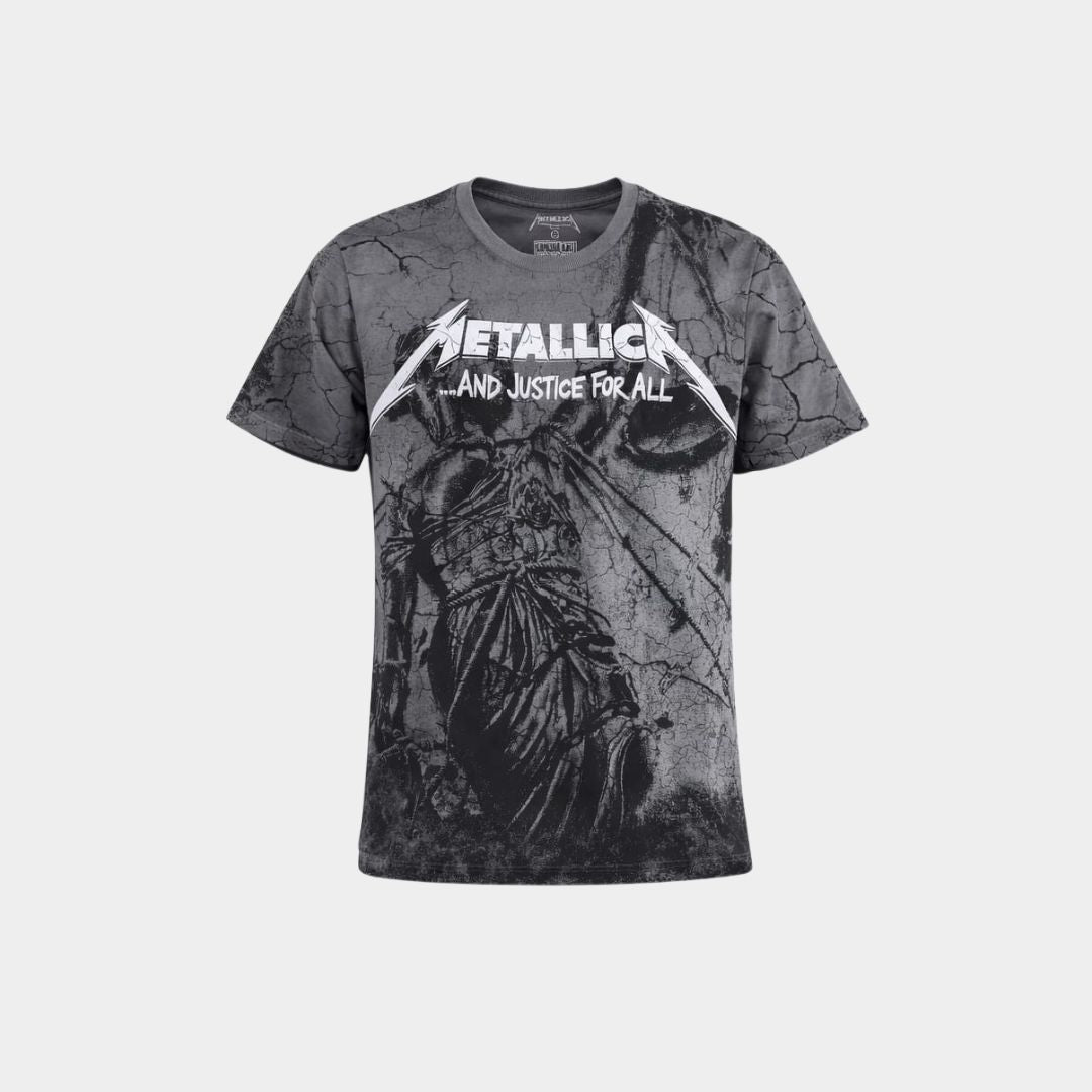 LLICA AND JUSTICE FOR ALL Tシャツ　Mサイズ Camiseta Oficial Metallica And Justice For All | Consulado do Rock