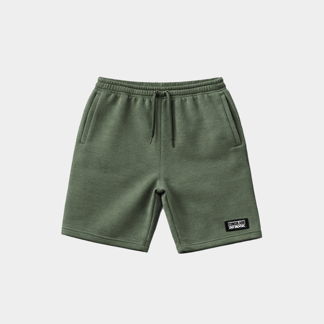 Bermuda Moletom Verde Escuro Consulado do Rock