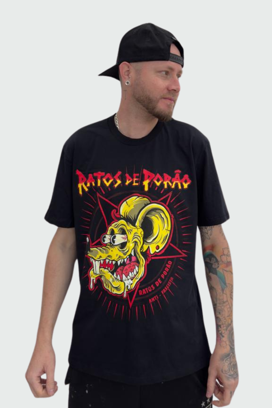 Camiseta Manga Curta Ratos De Porão Metal Punk