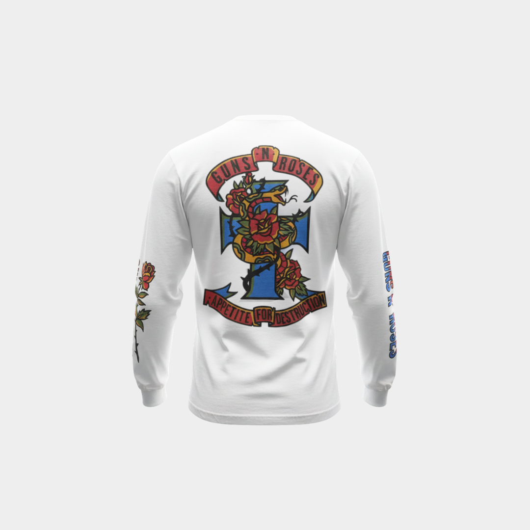 Camiseta Manga Longa Guns N' Roses Appetite For Destruction