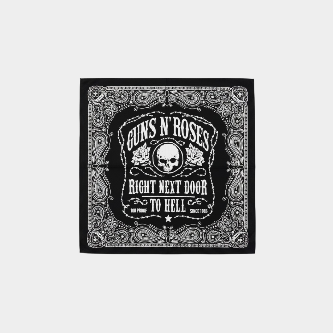 Bandana Guns N' Roses Right Next Door to Hell Preta
