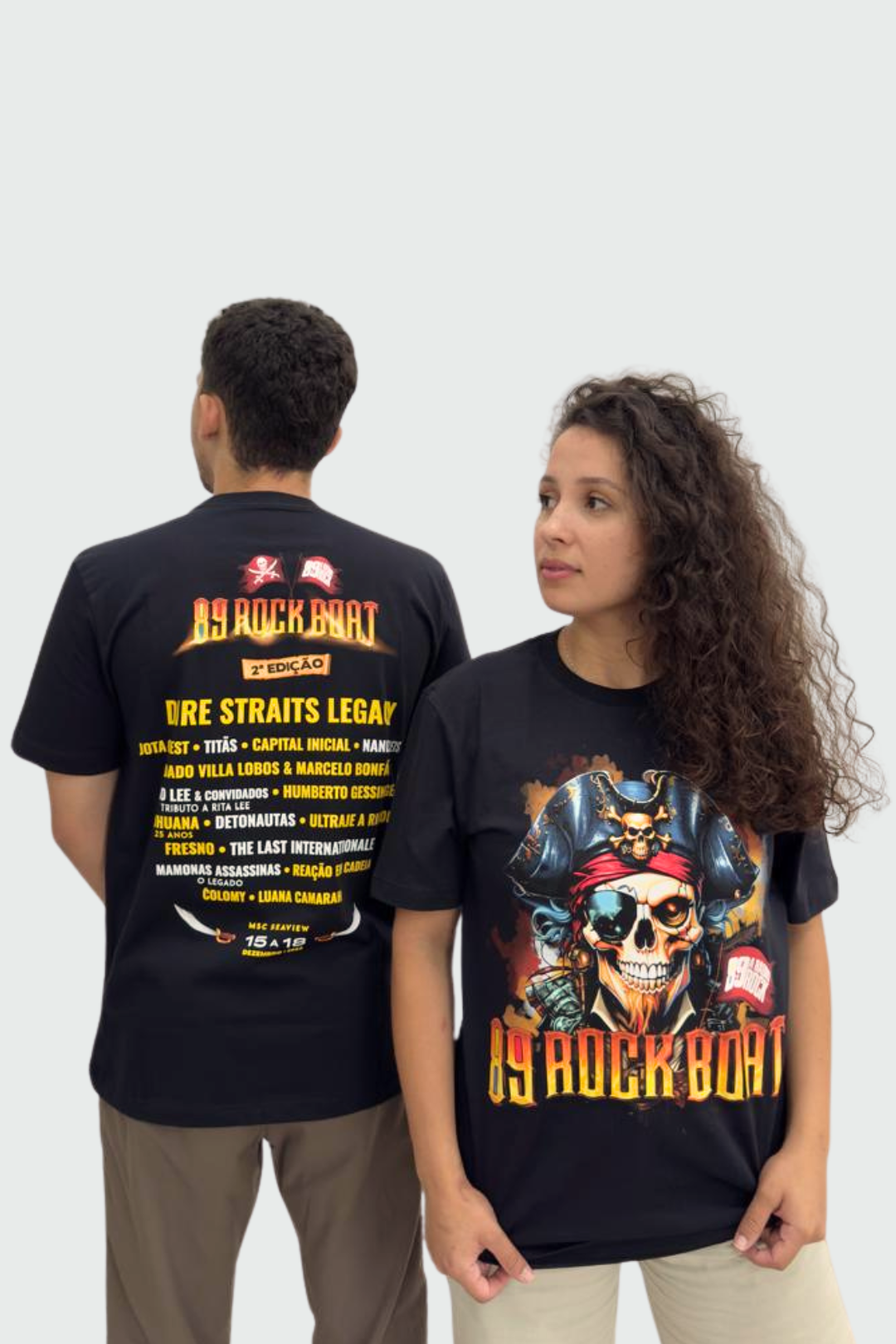 Camiseta Manga Curta 89 FM Rock Boat