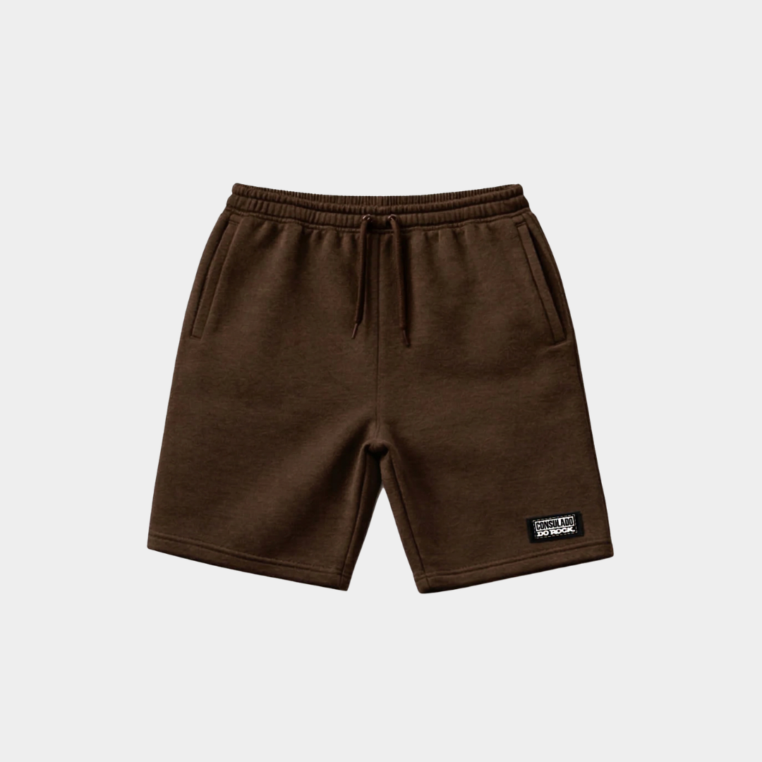 Bermuda Moletom Marrom Consulado do Rock