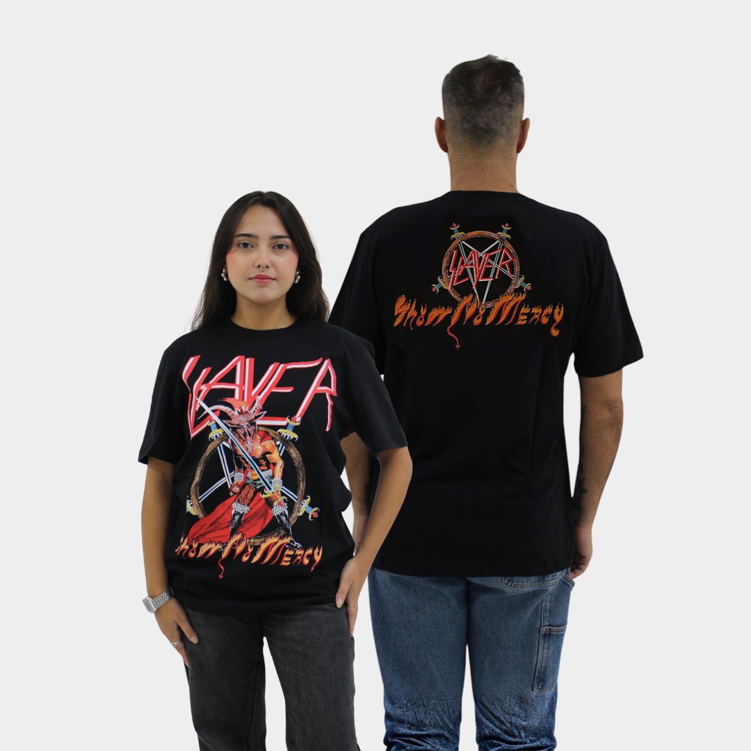 Camiseta Manga Curta Slayer Show No Mercy