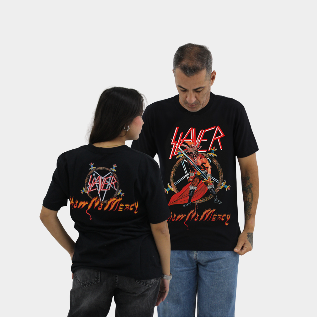 Camiseta Manga Curta Slayer Show No Mercy