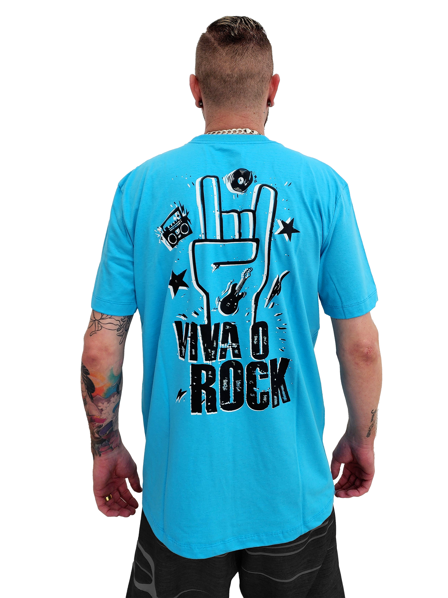 Camiseta Manga Curta 89 FM A Rádio Rock 40 Anos Azul