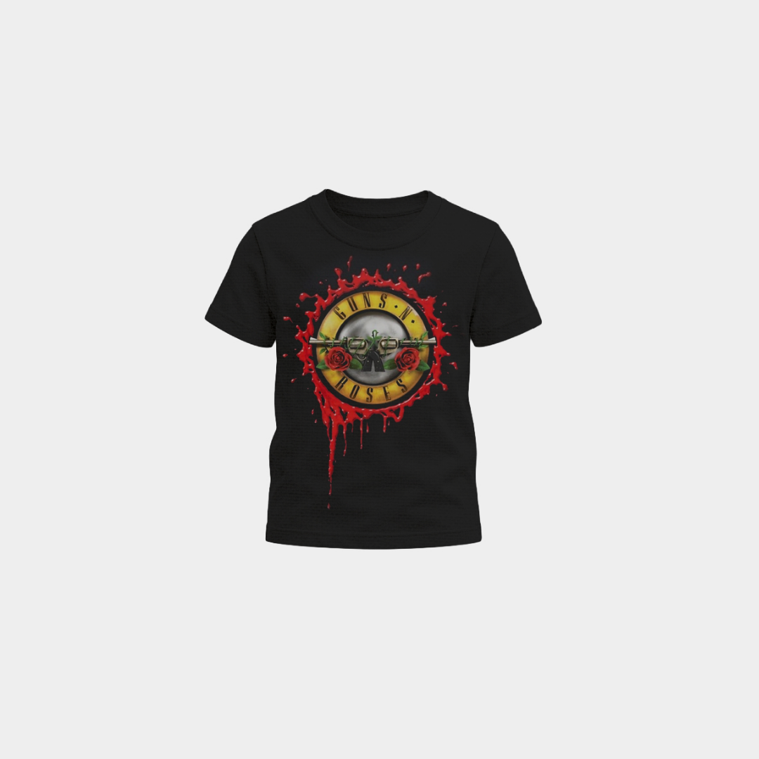 Camiseta Infantil Guns N' Roses Bleeding Roses