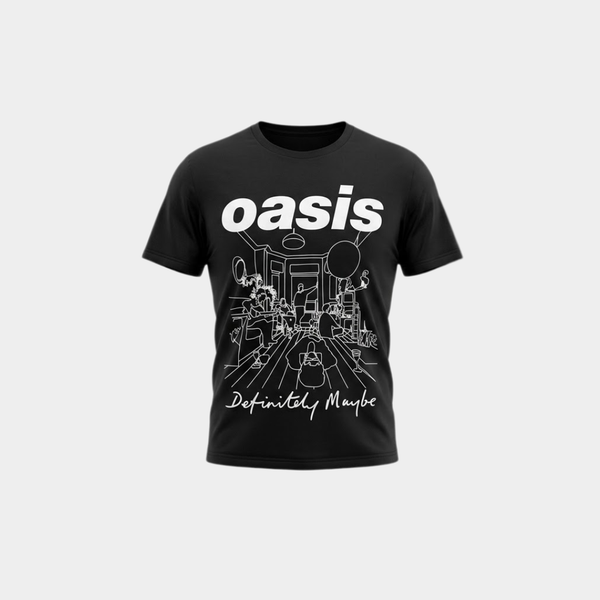 Camiseta Oasis Definitely Maybe Preta Oficial | Consulado do Rock