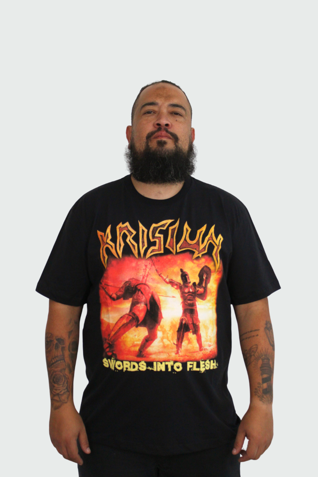 Camiseta Manga Curta Krisiun Swords Into Flesh