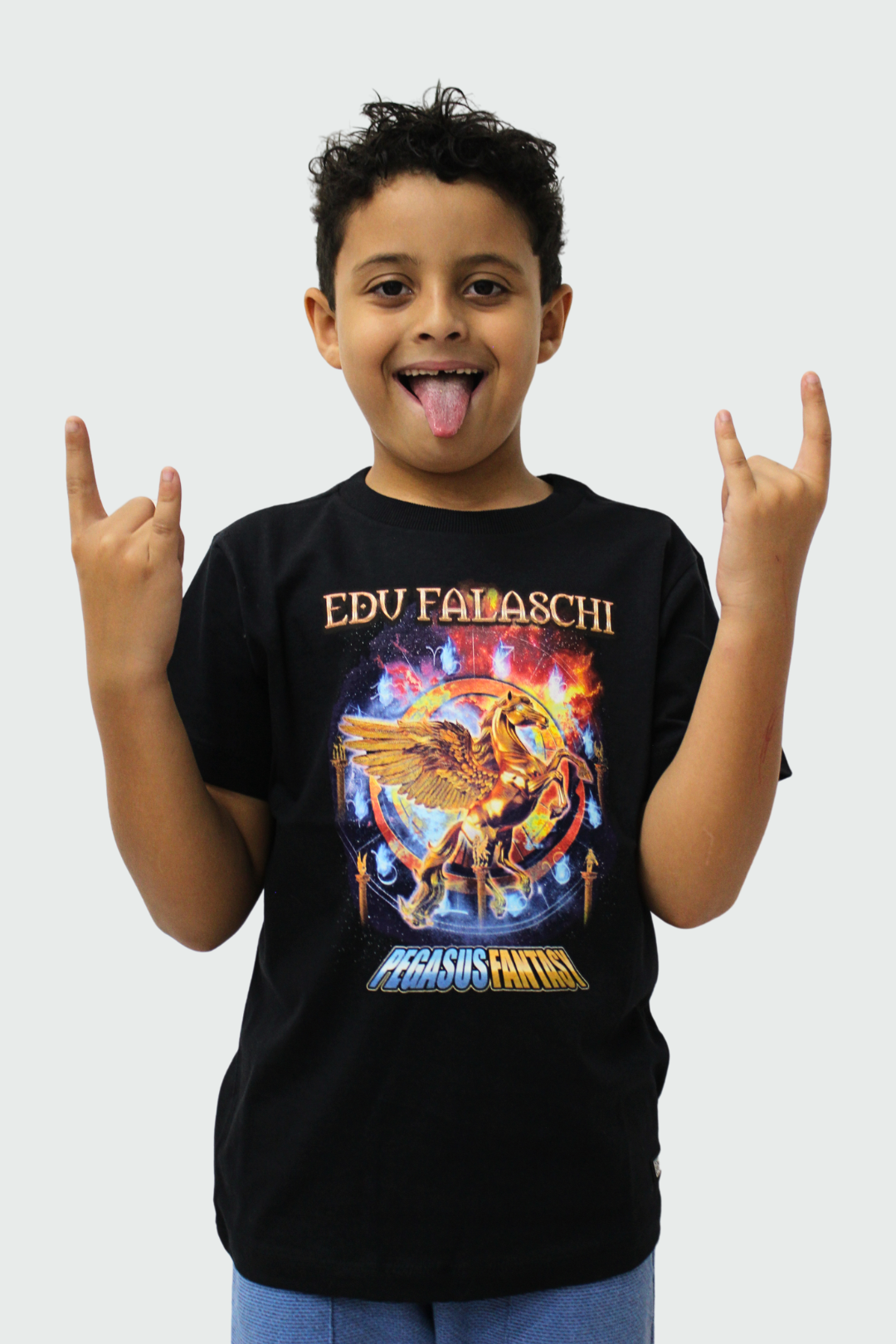 Camiseta Manga Curta Infantil Edu Falaschi Pegasus