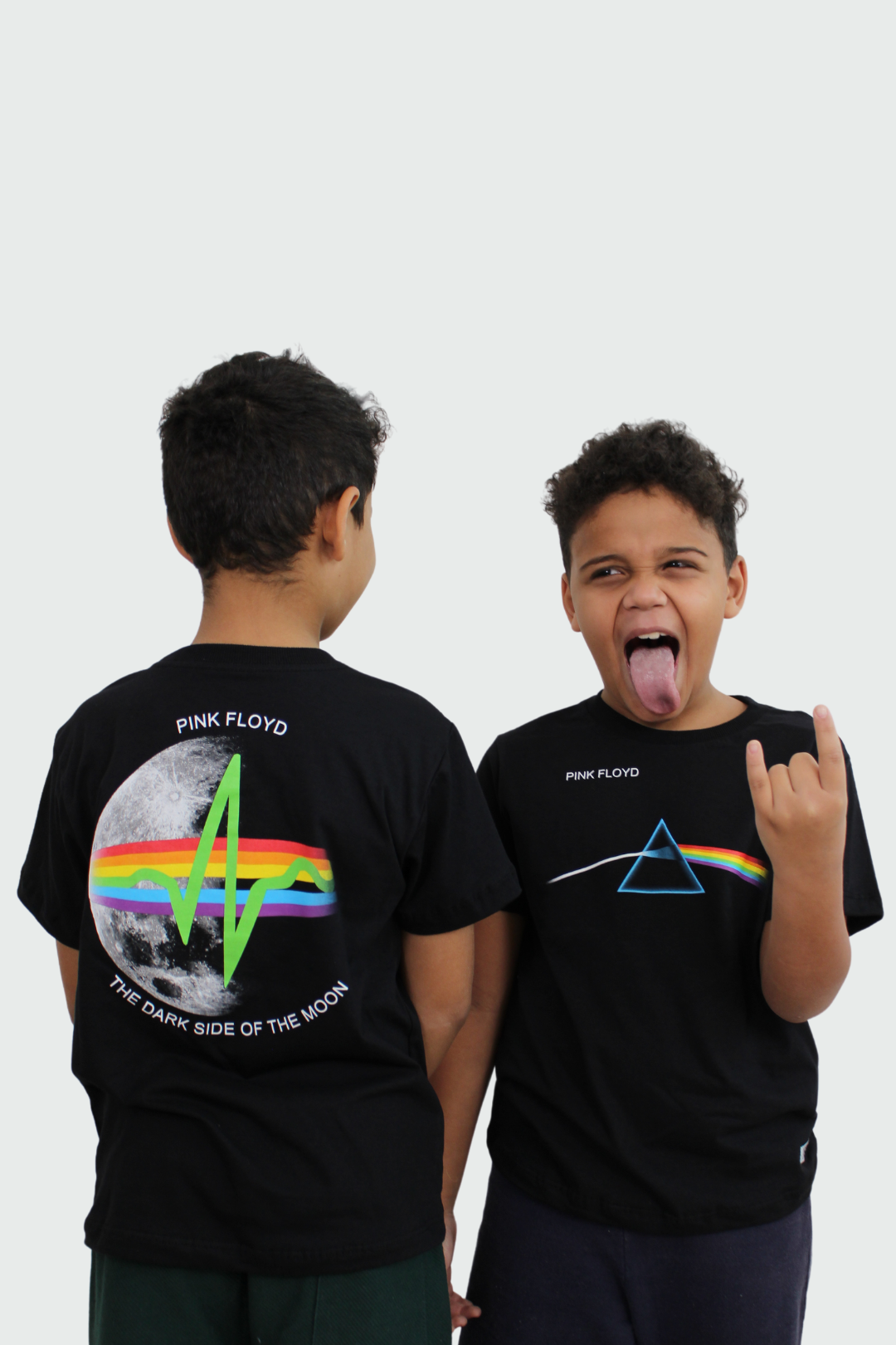 Camiseta Manga Curta Infantil Pink Floyd The Dark Side