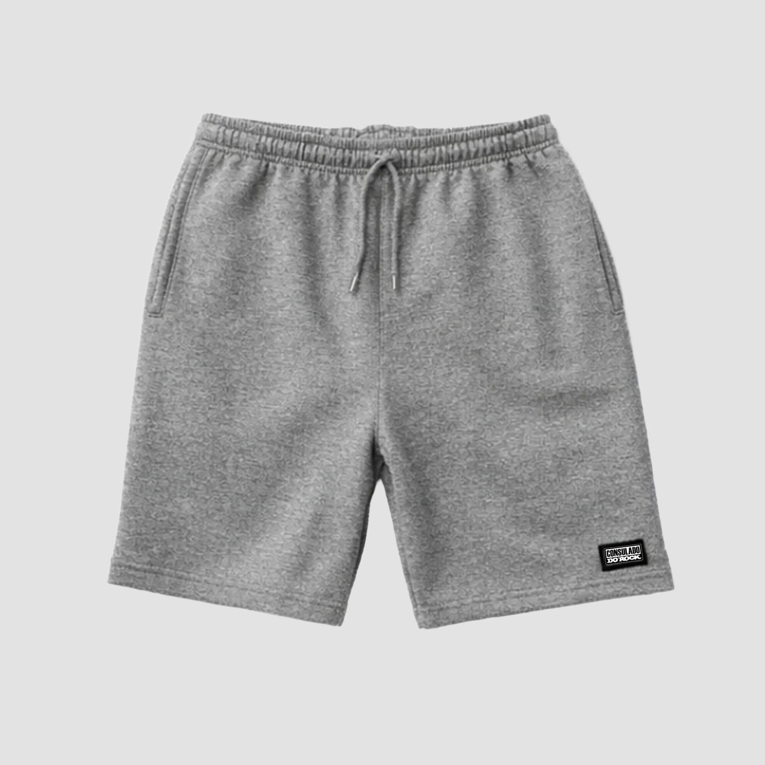 Bermuda Moletom Cinza Claro Consulado do Rock