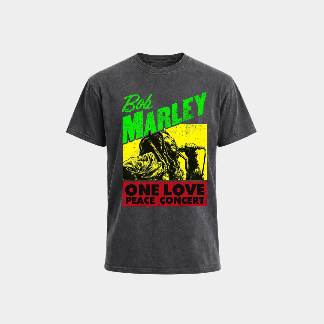 Camiseta Bob Marley One Love Peace Concert