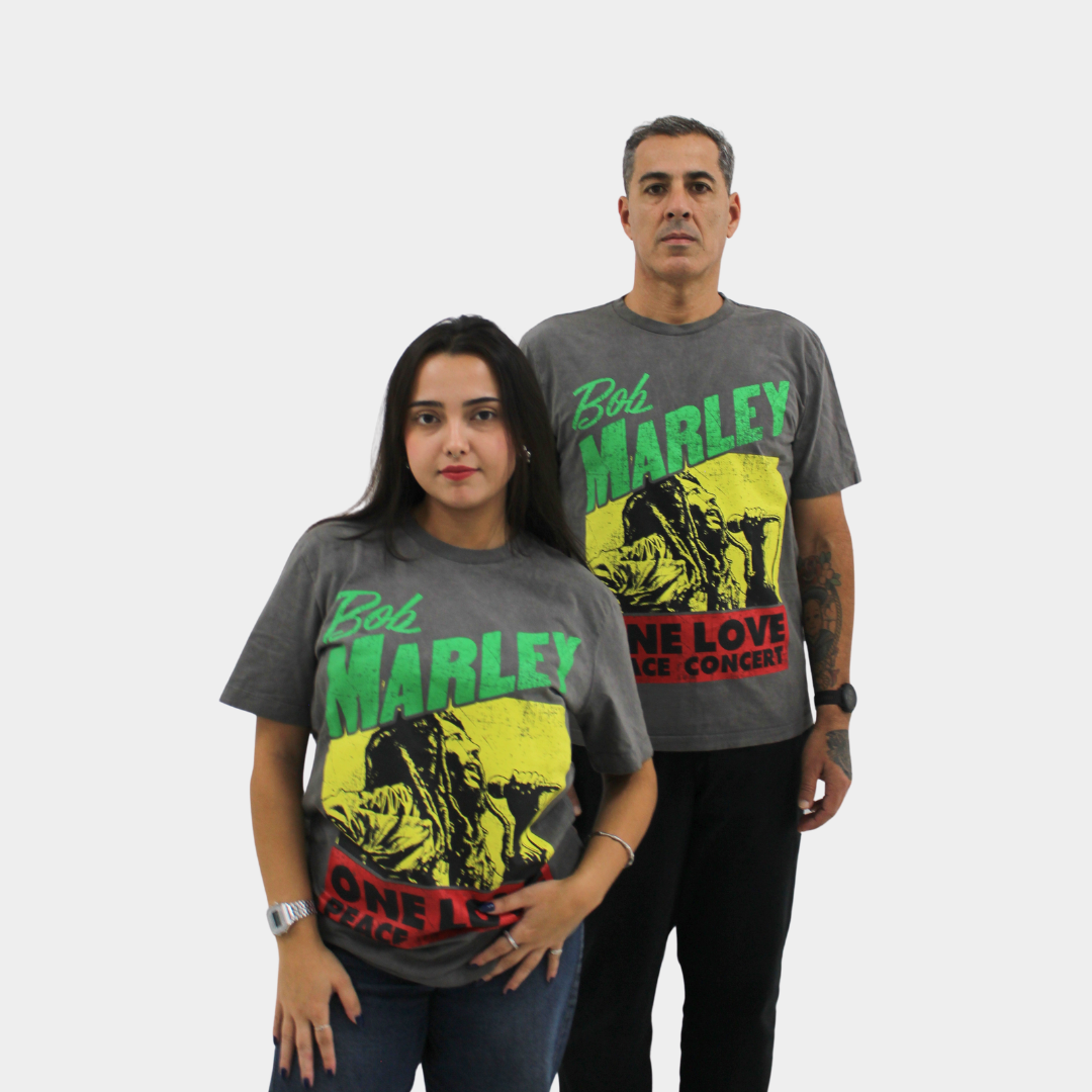 Camiseta Bob Marley One Love Peace Concert