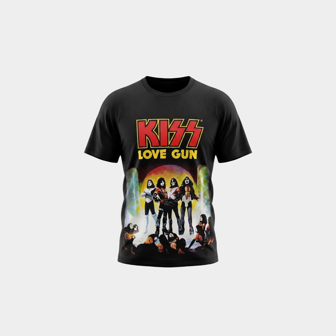 Camiseta Kiss Love Gun Preta