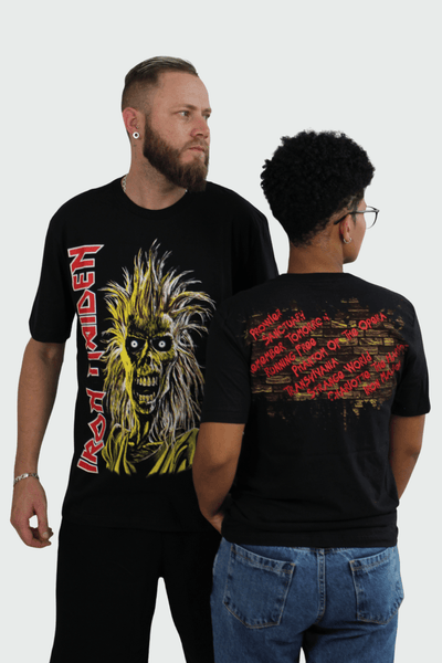 Camiseta Manga Curta Iron Maiden 1980 – Consulado do Rock