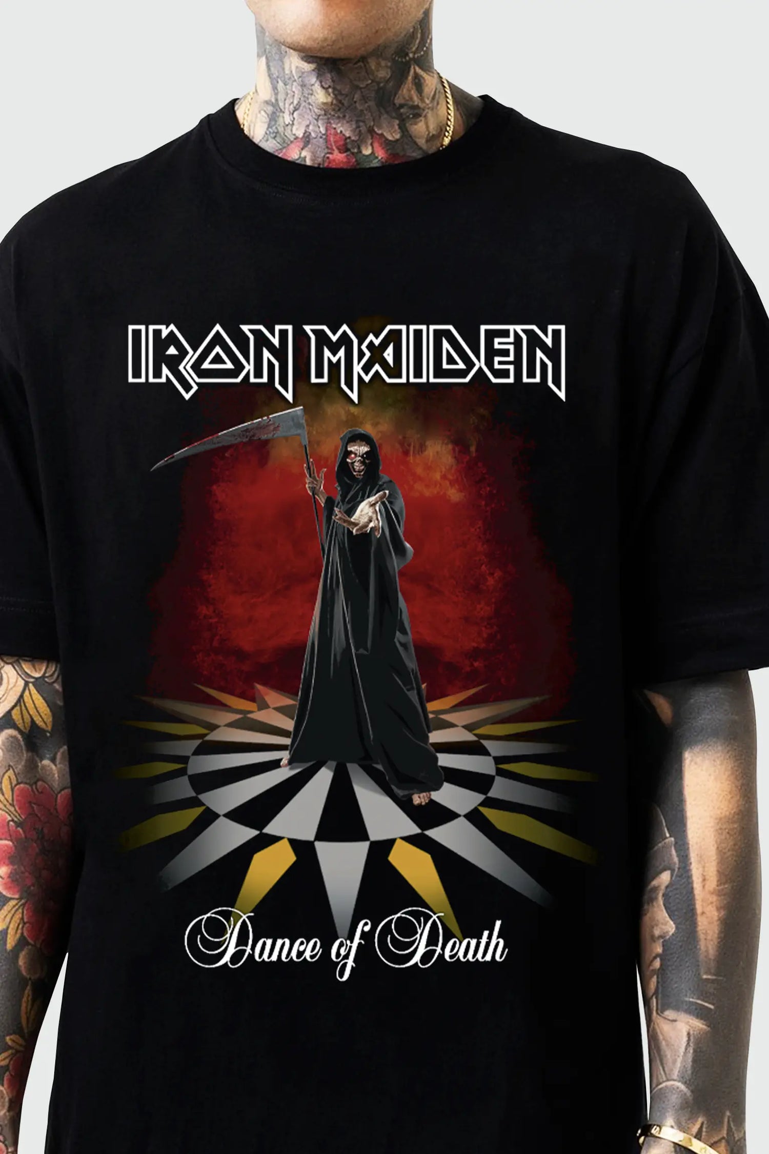 Camiseta Manga Curta Iron Maiden Dance Of Death