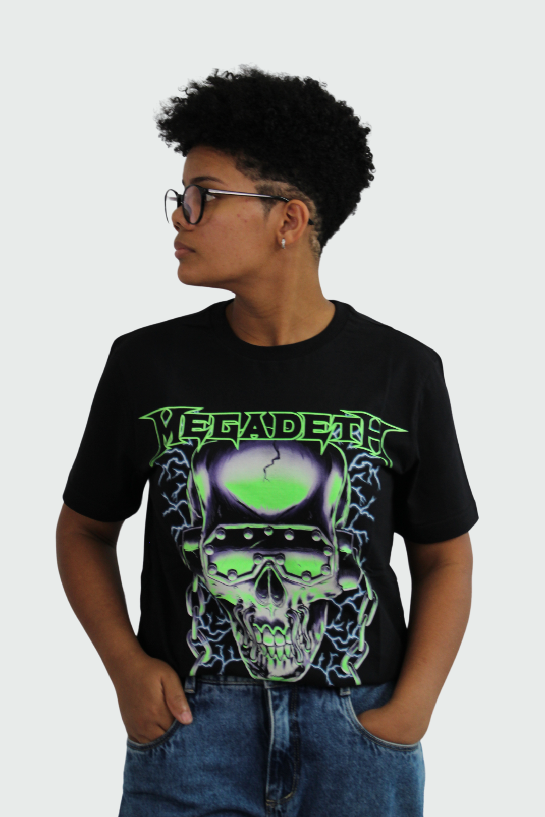 Camiseta Manga Curta Megadeth Killing Is My Business Neon