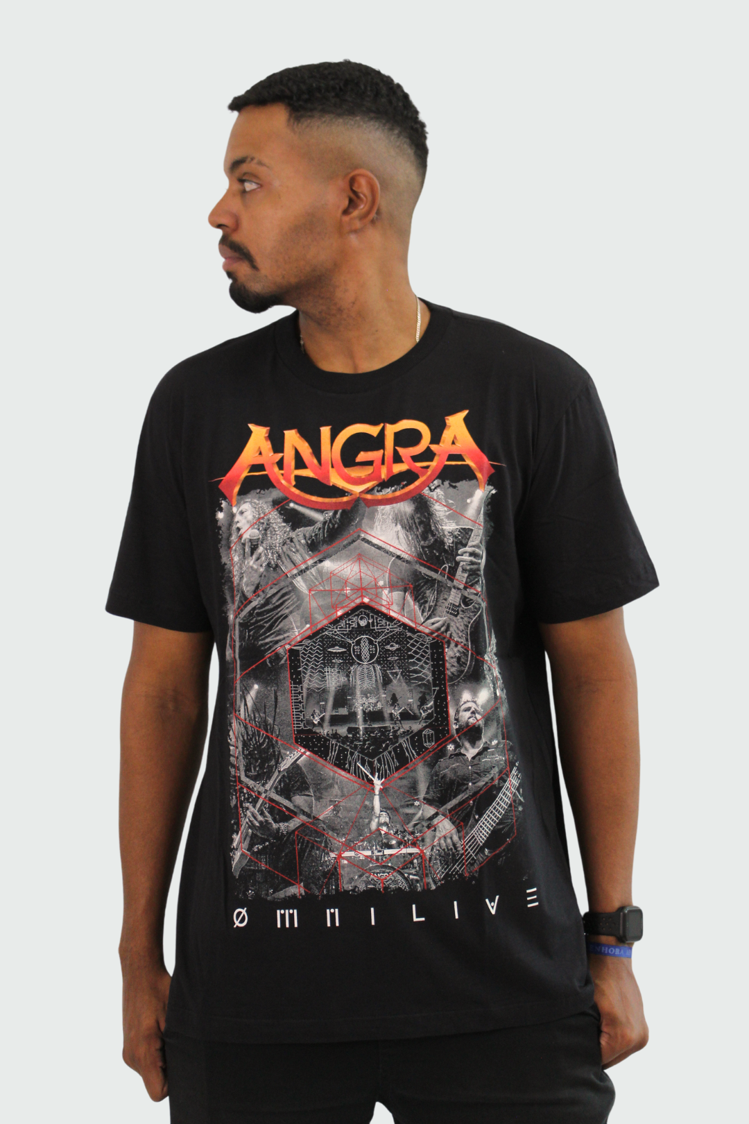 Camiseta Manga Curta Angra Omni Live