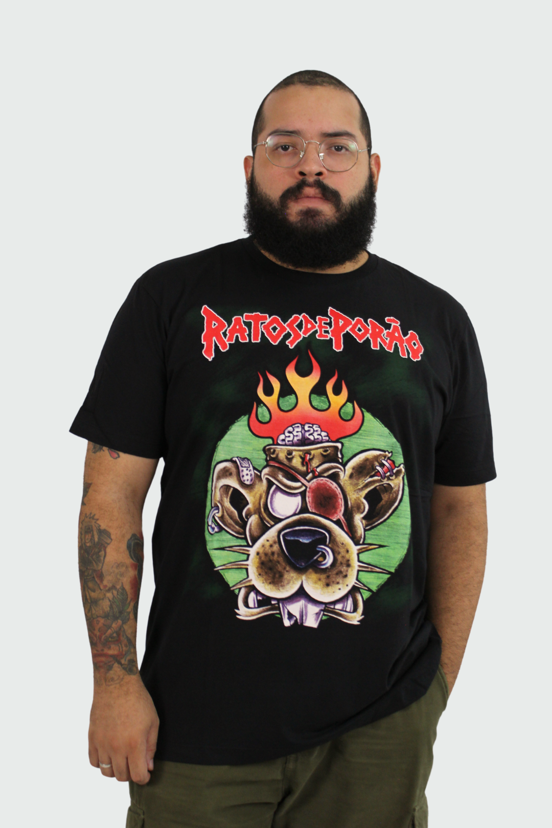 Camiseta Manga Curta Ratos De Porão Veríssimo