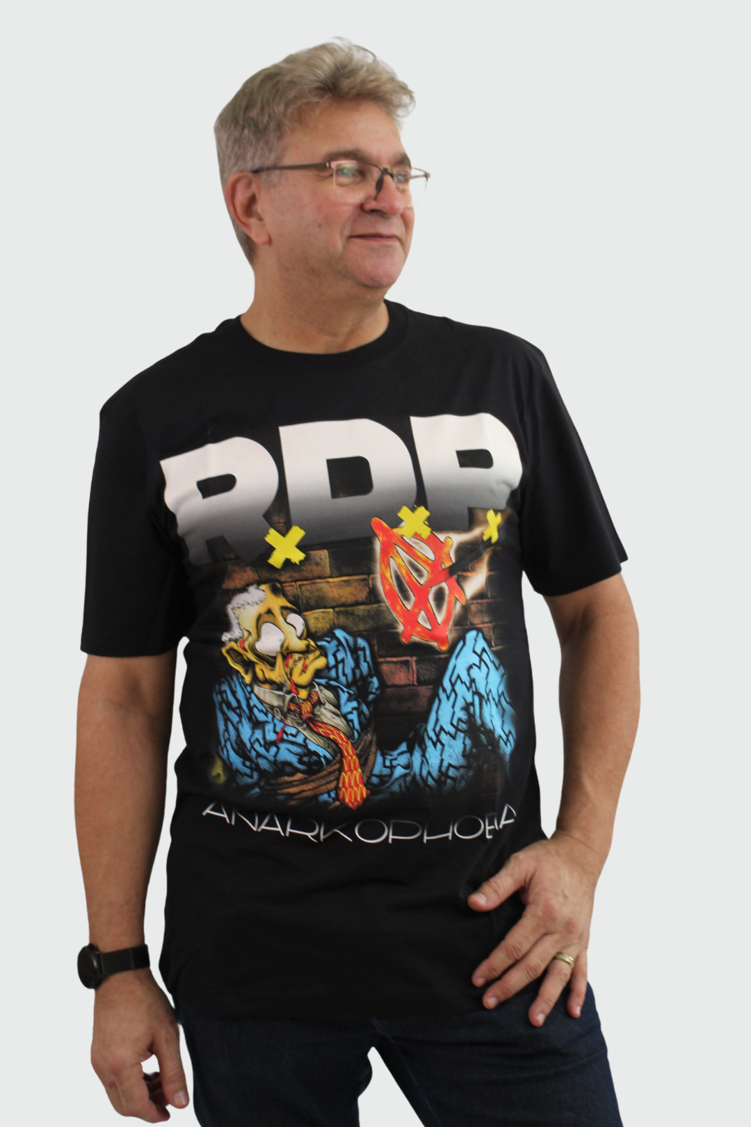 Camiseta Manga Curta Ratos De Porão Anarkophobia