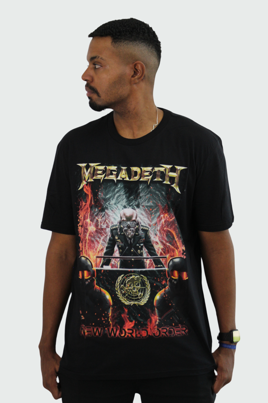 Camiseta Manga Curta Megadeth New World Order