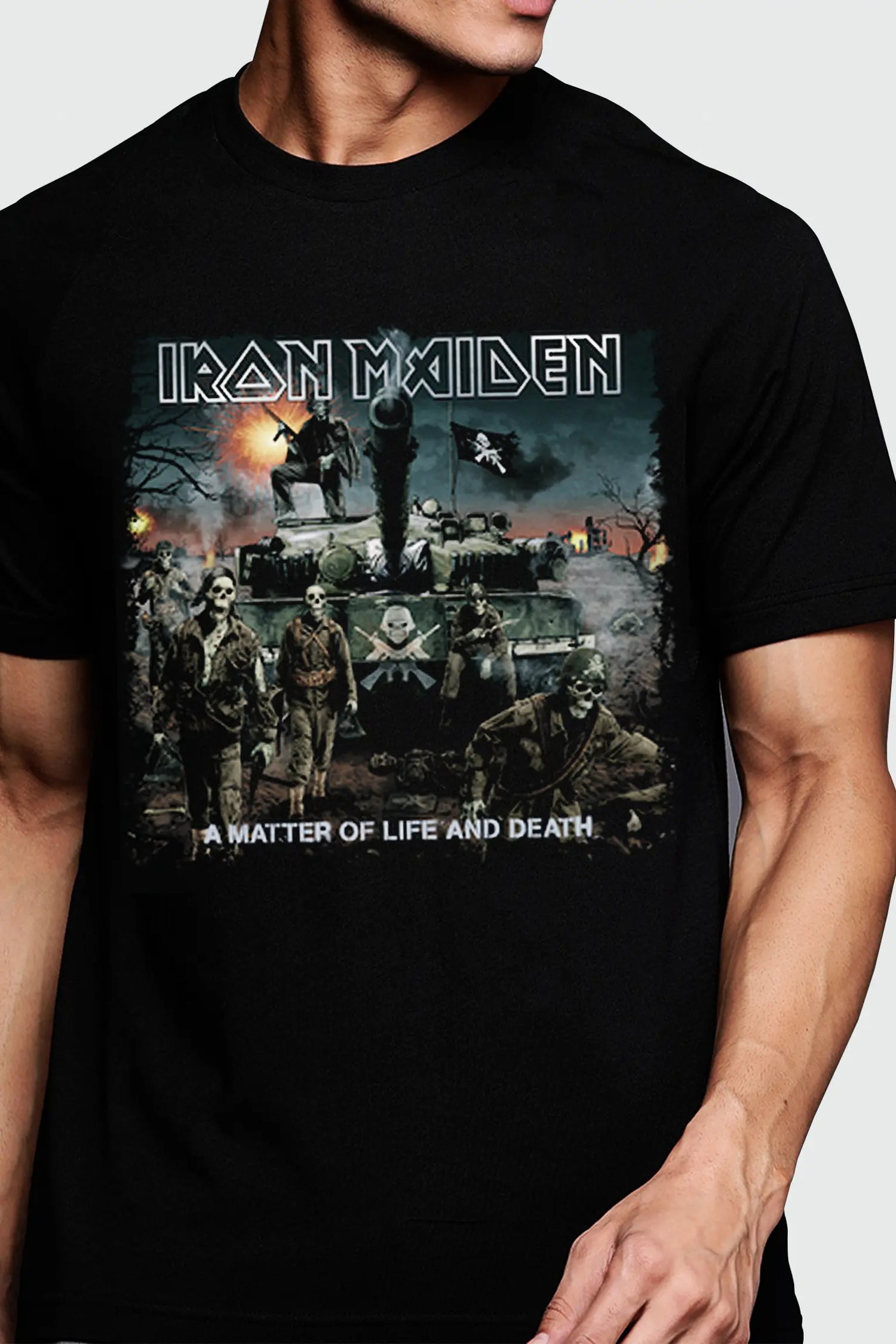 Camiseta Manga Curta Iron Maiden A Matter Of Life And Death