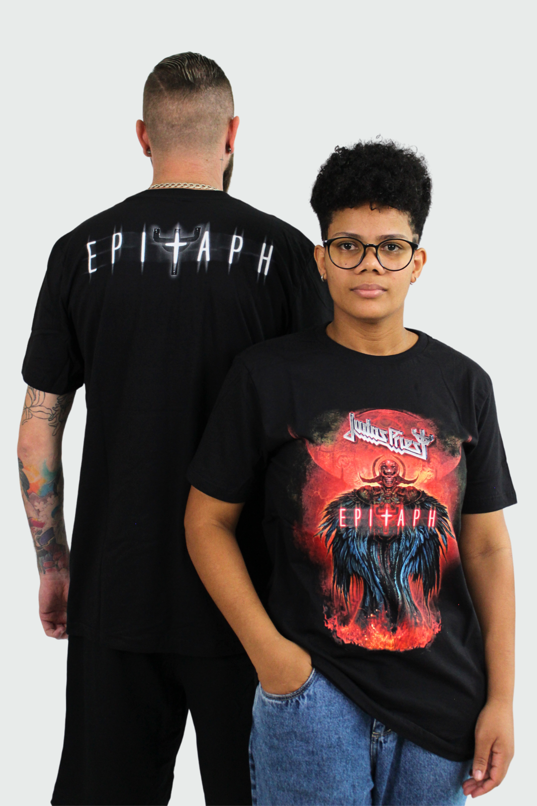 Camiseta Manga Curta Judas Priest Epitaph