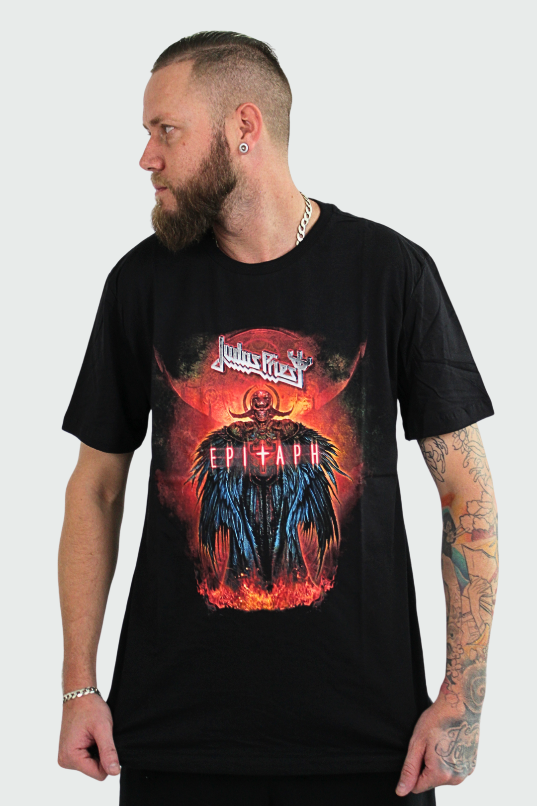 Camiseta Manga Curta Judas Priest Epitaph