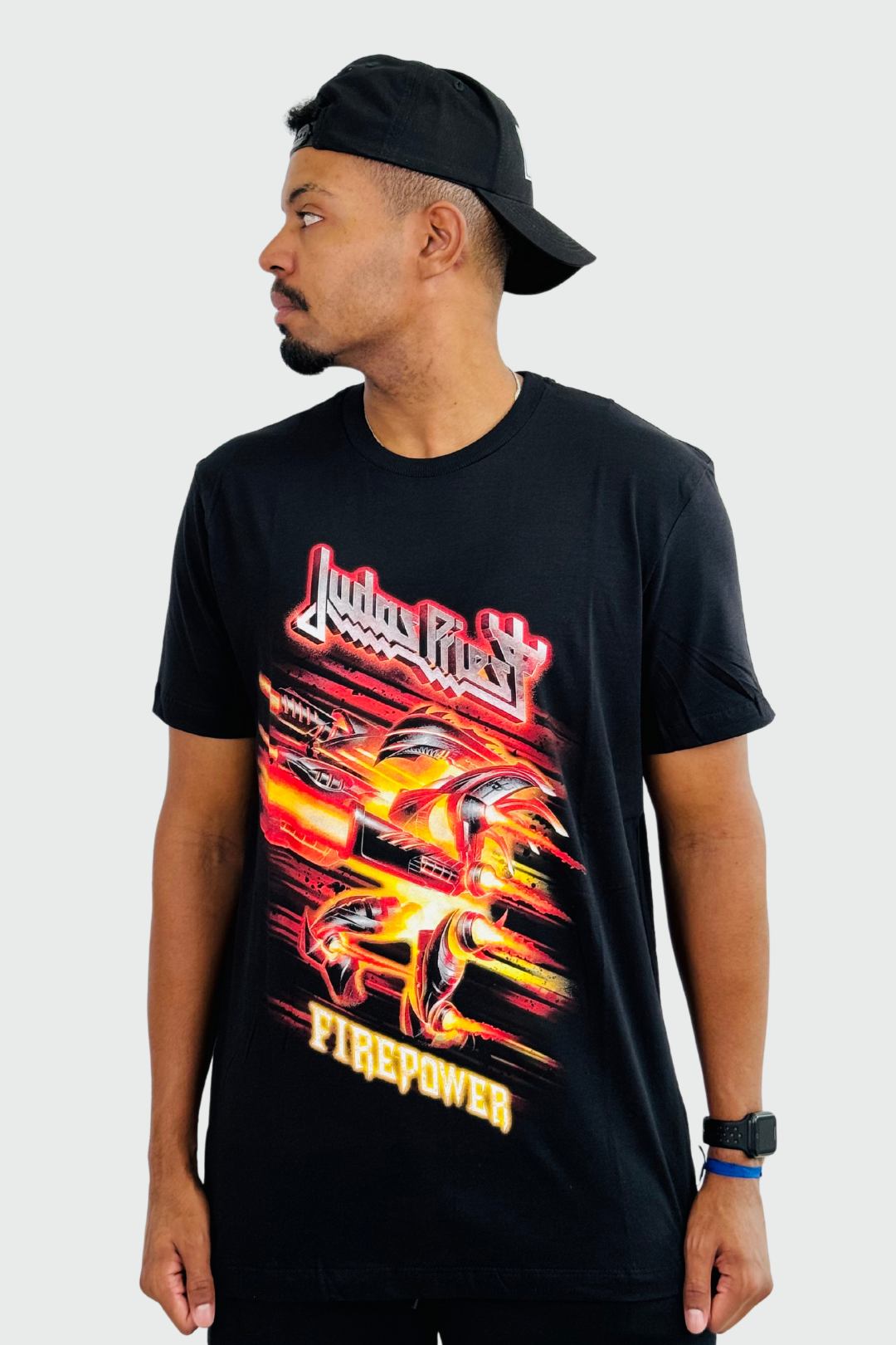 Camiseta Manga Curta Judas Priest Firepower