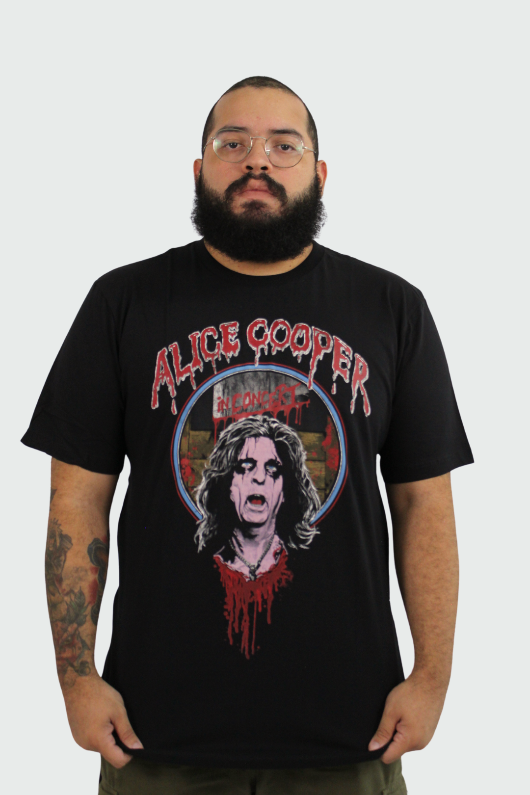 Camiseta Manga Curta Alice Cooper In Concert