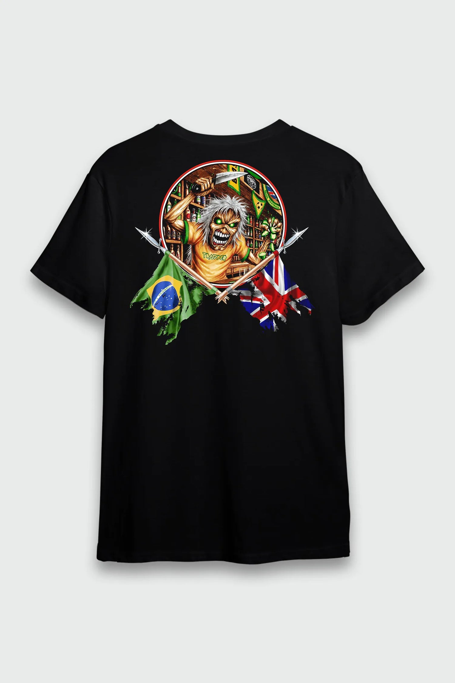 Camiseta Manga Curta Iron Maiden Brasil