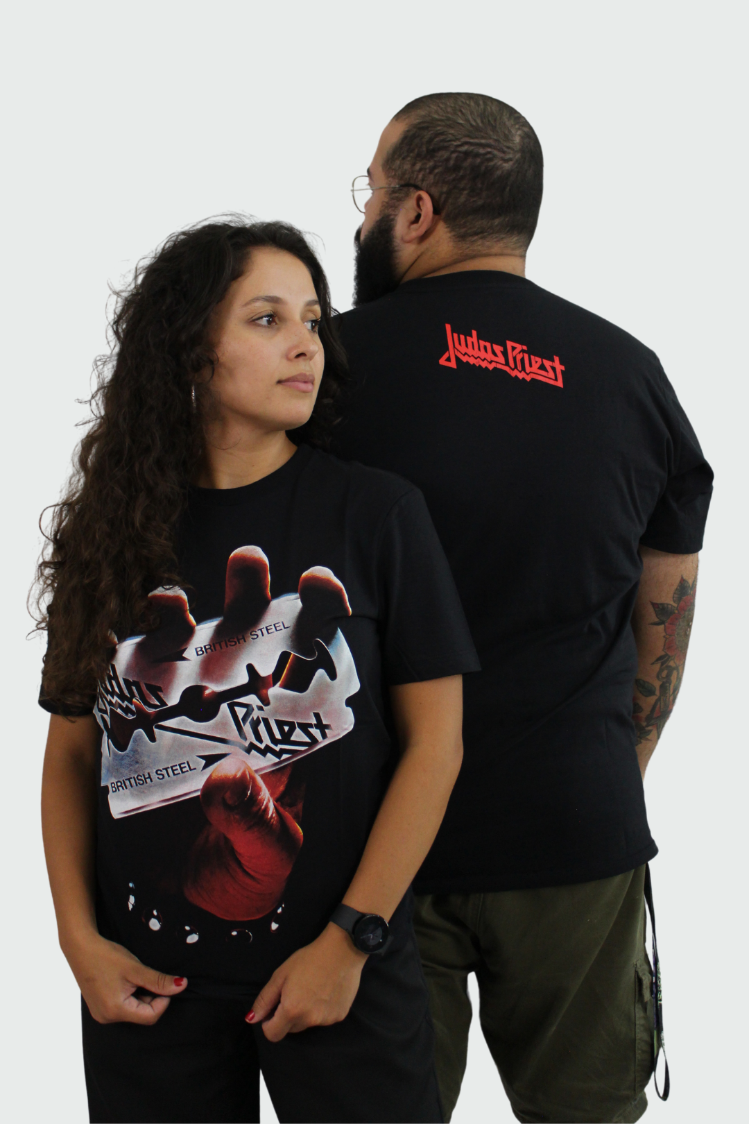 Camiseta Manga Curta Judas Priest British Steel II