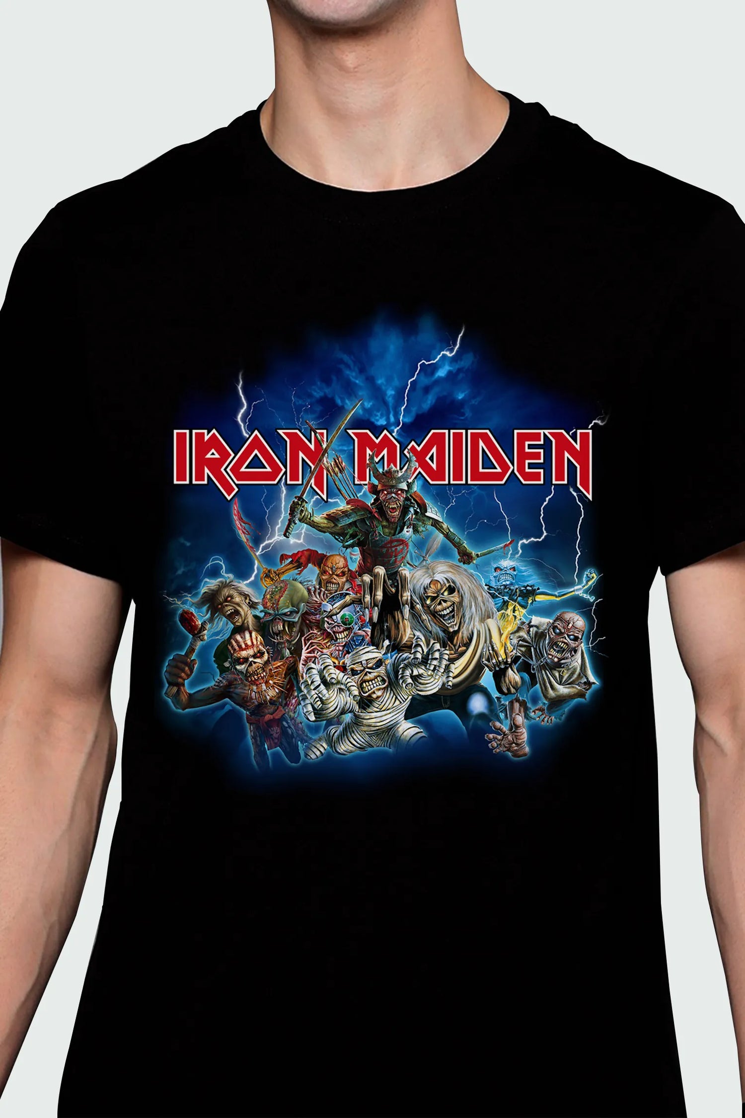 Camiseta Manga Curta Iron Maiden All Eddies