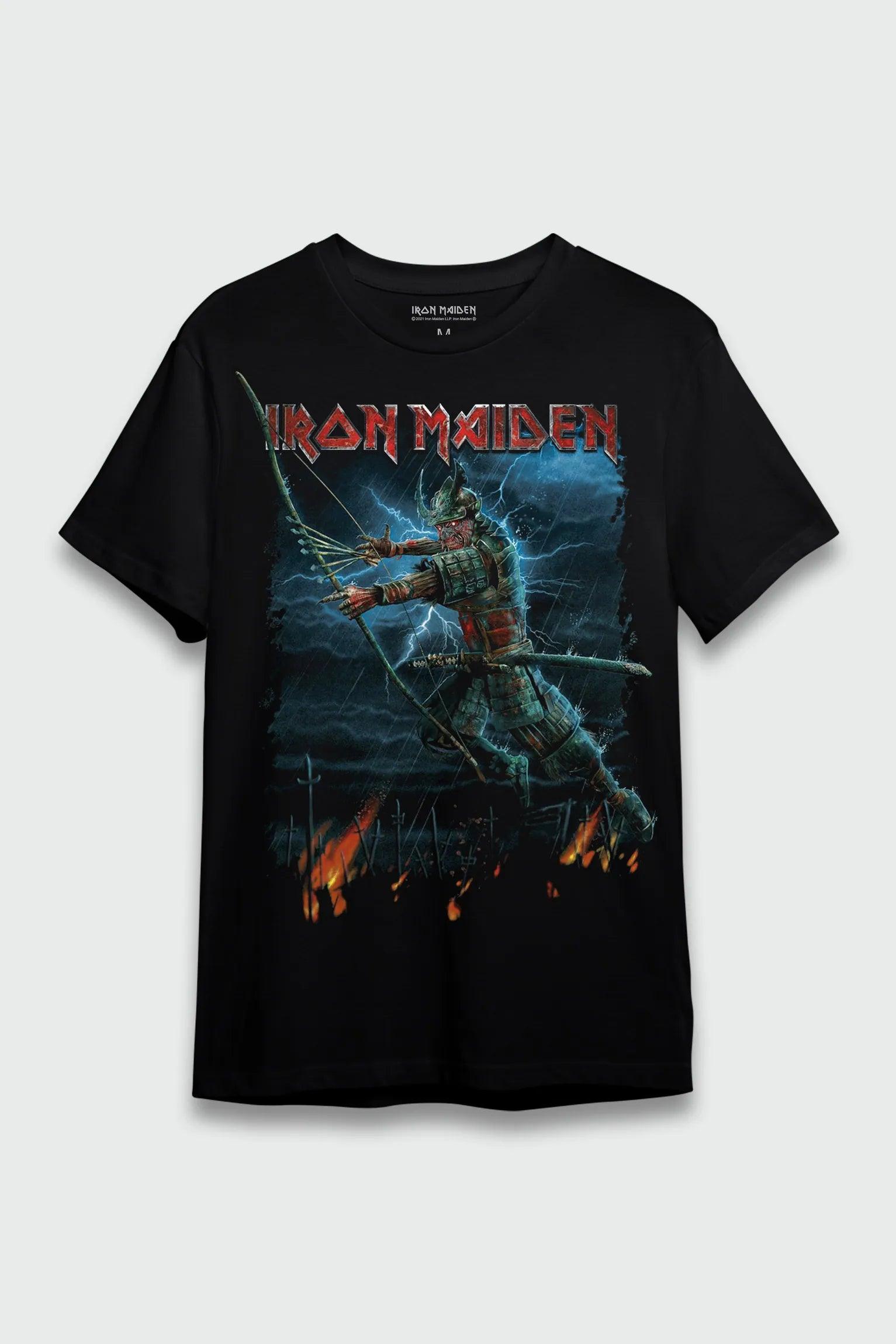 Camiseta Manga Curta Iron Maiden Samurai – Consulado do Rock