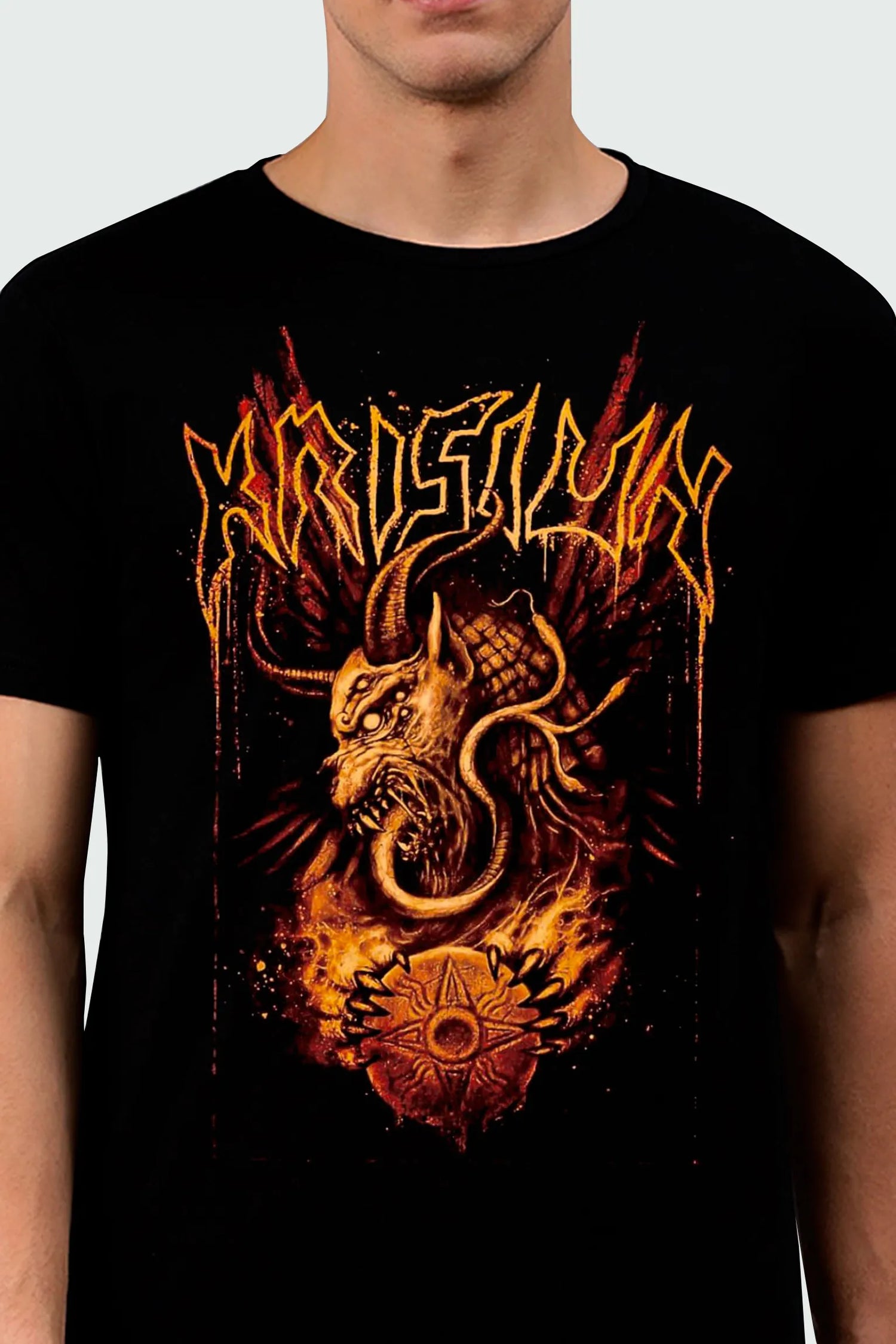 Camiseta Manga Curta Krisiun Legions Fire