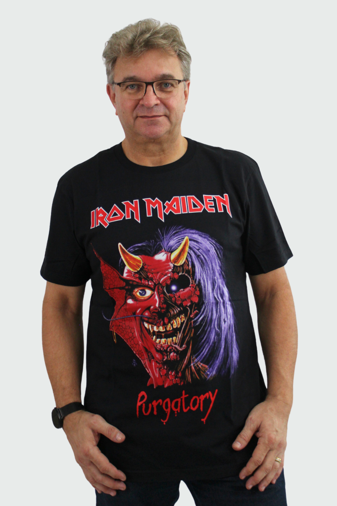 Camiseta Manga Curta Iron Maiden Purgatory