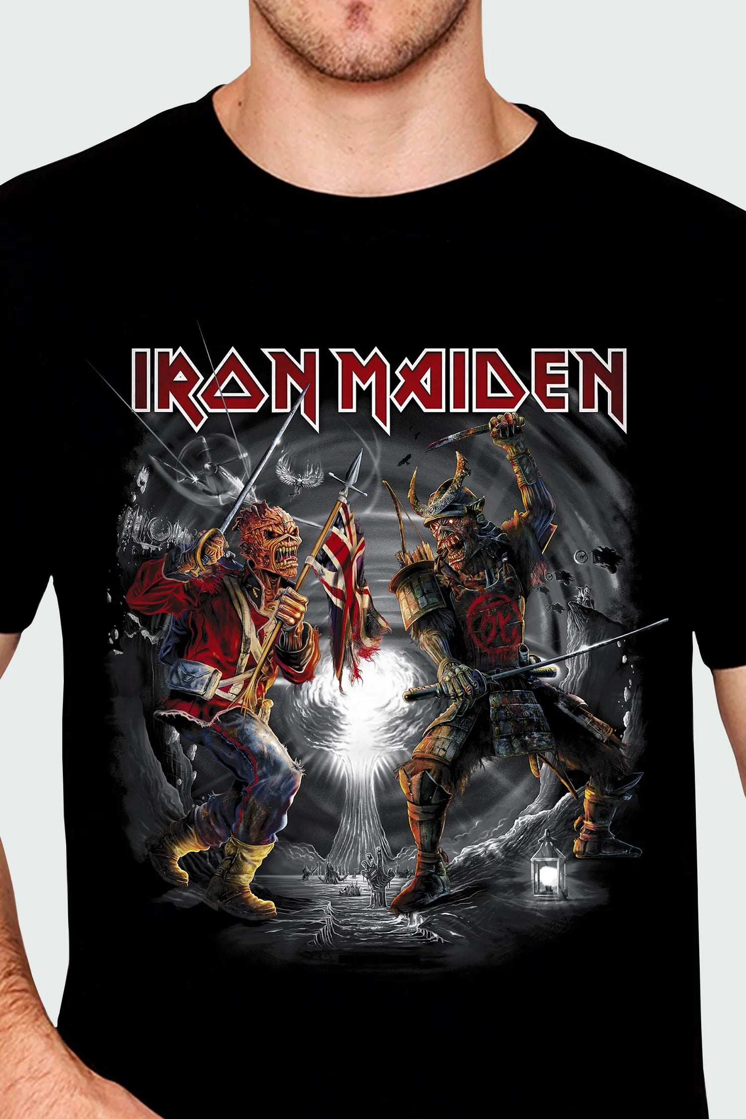 Camiseta Manga Curta Iron Maiden Trooper x Senjutsu