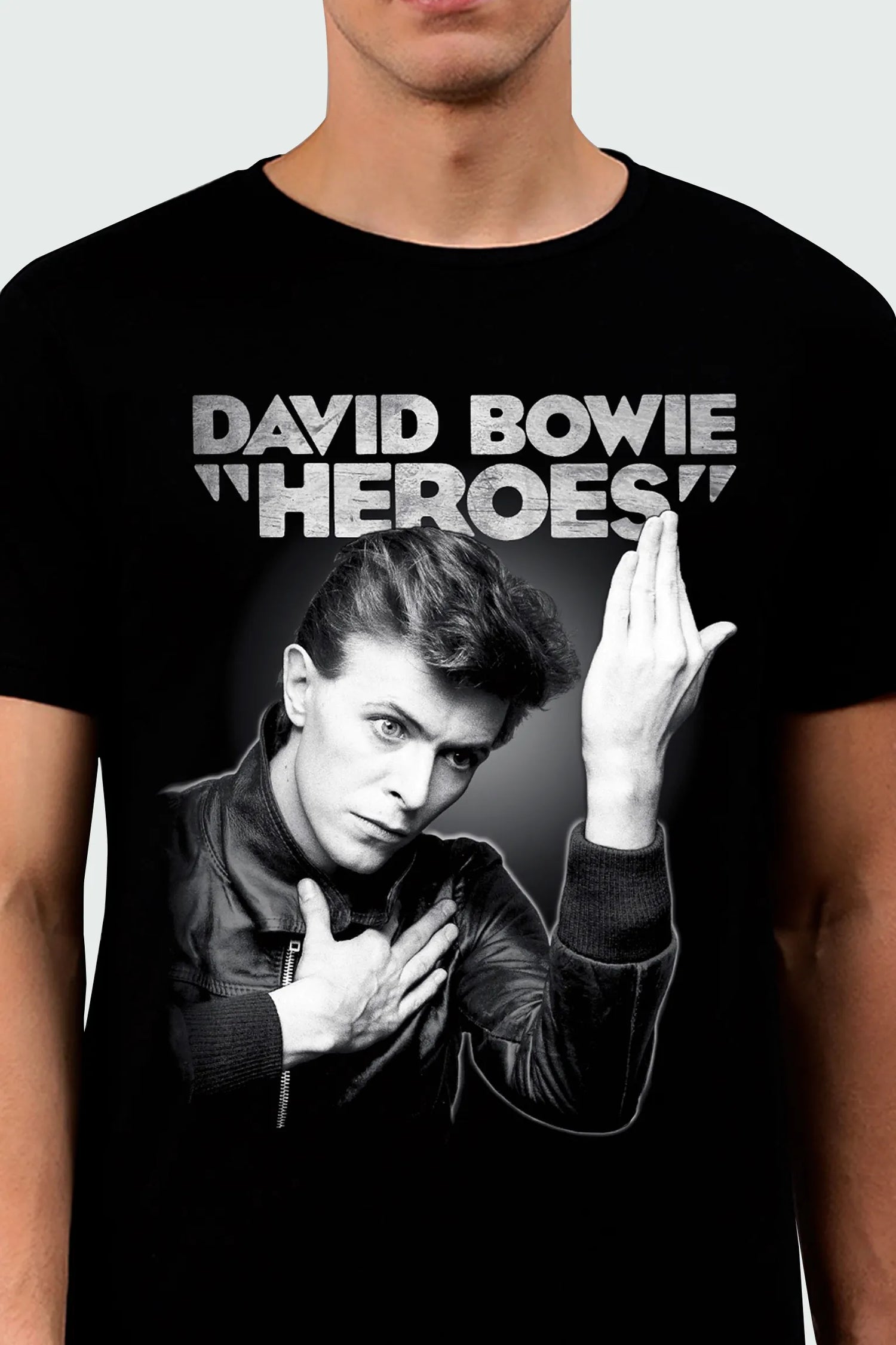 Camiseta Manga Curta David Bowie Heroes