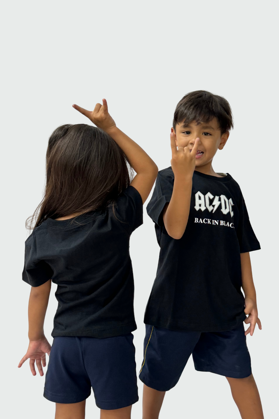 Camiseta Manga Curta Infantil AC/DC Back In Black