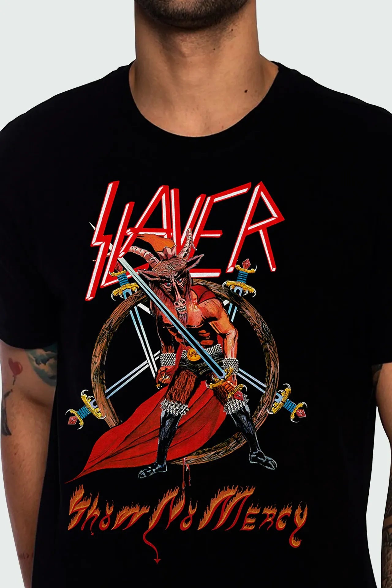 Camiseta Manga Curta Slayer Show no Mercy