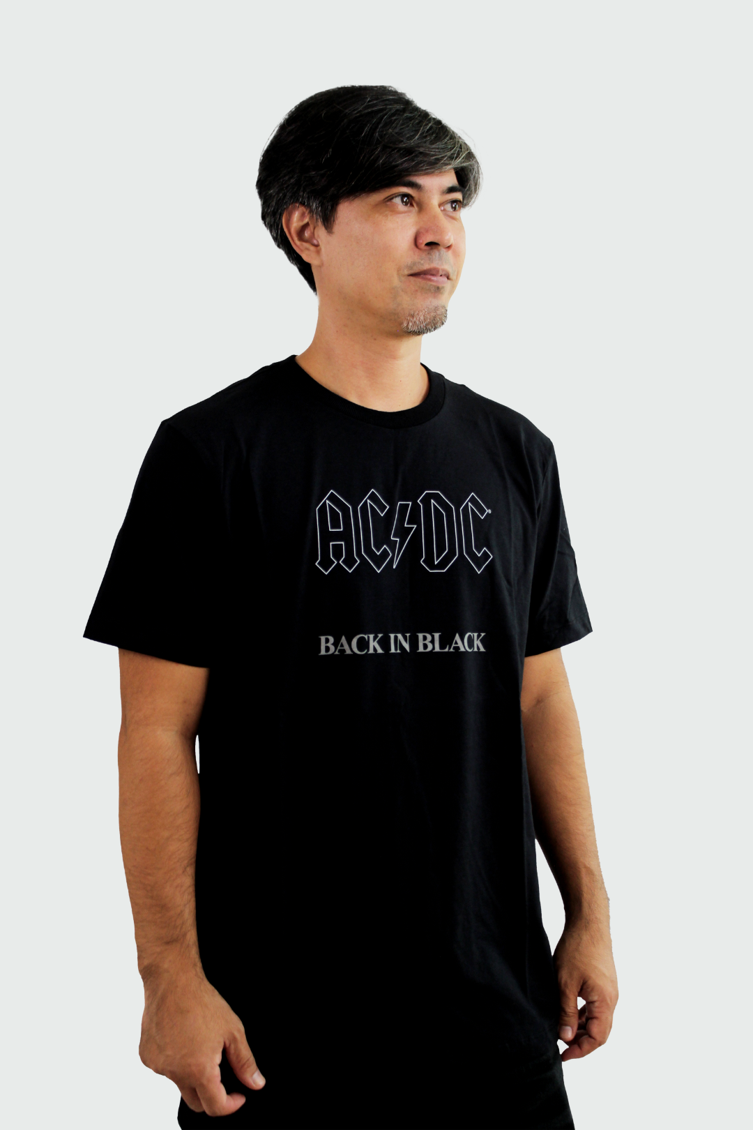 Camiseta Manga Curta AC/DC Back In Black Tape