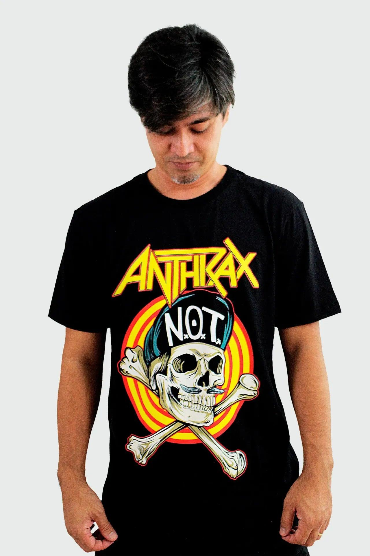 Camiseta Manga Curta Anthrax Not Man – Consulado do Rock