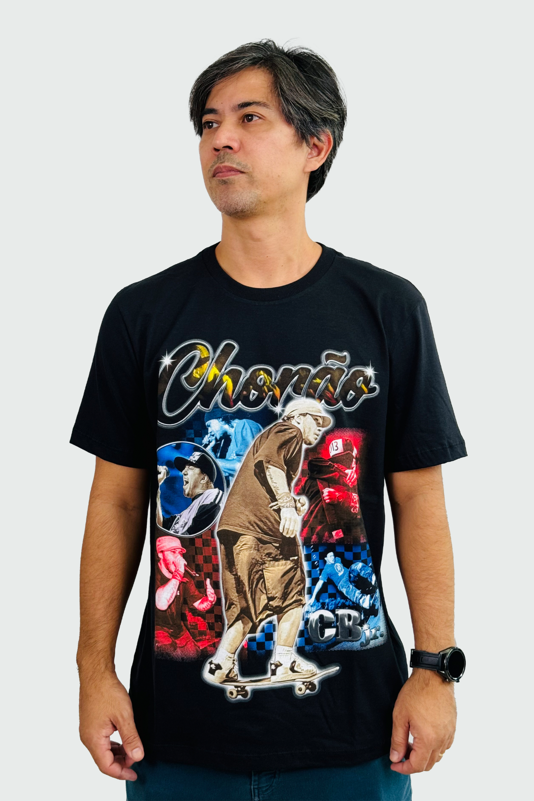 Camiseta Manga Curta Charlie Brown Jr. Skateboard Na Veia