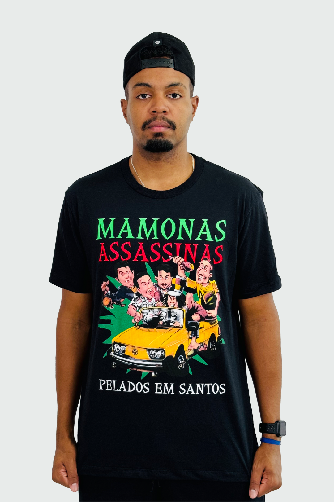 Camiseta Manga Curta Mamonas Assassinas Pelados Em Santos