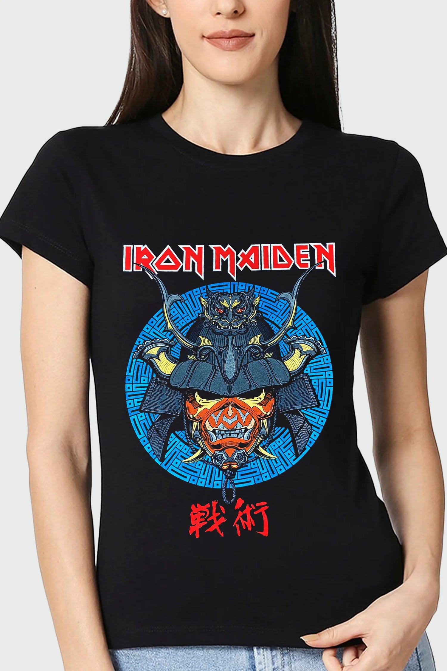 Camiseta Manga Curta Feminina Iron Maiden Senjutsu